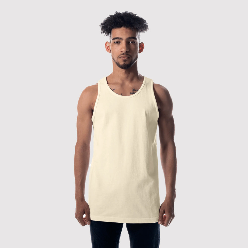 Men's Heavyweight 100% Open-End Cotton Classic Fit Tank Top Durable