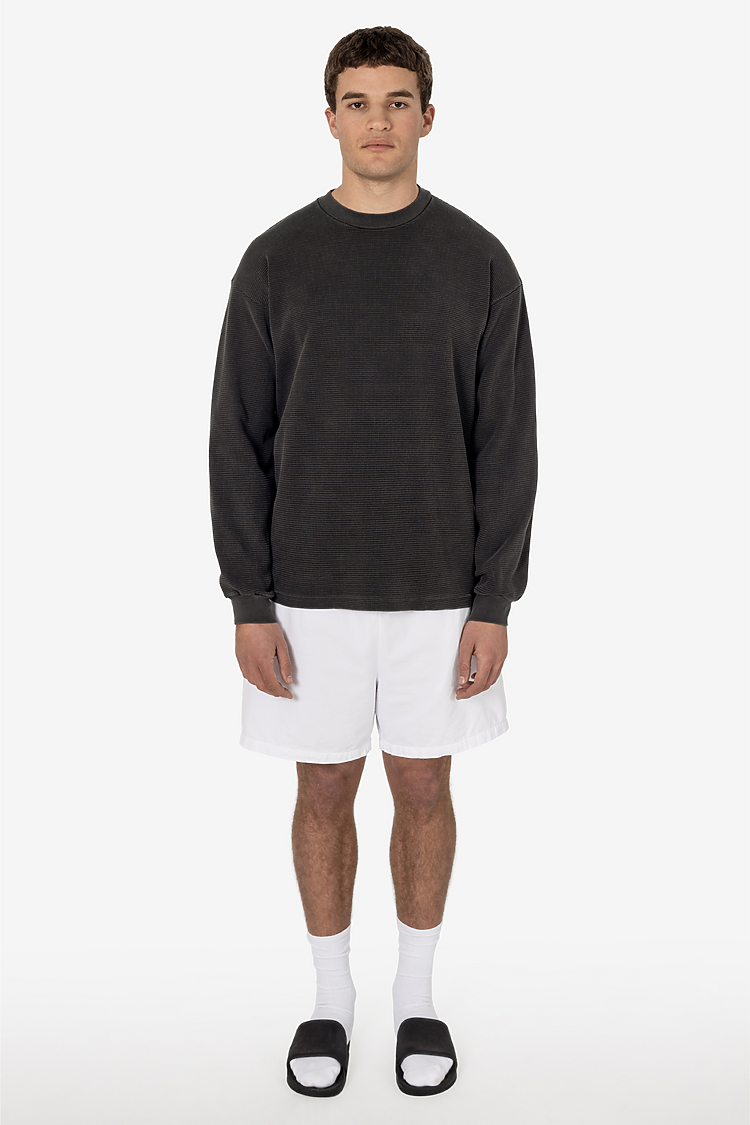 Unisex Lightweight Micro Canvas Shorts with Drawcord, Pockets, Pre-Washed Comfort