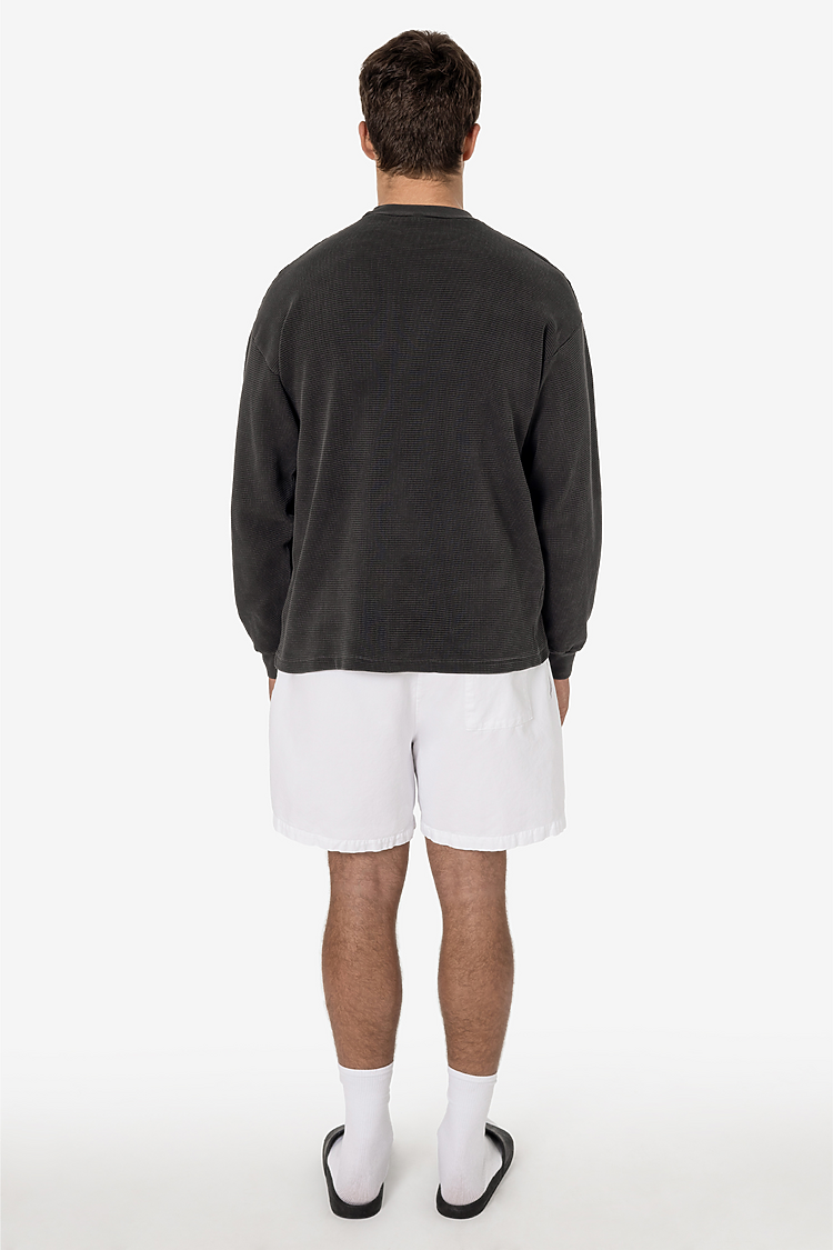 Unisex Lightweight Micro Canvas Shorts with Drawcord, Pockets, Pre-Washed Comfort