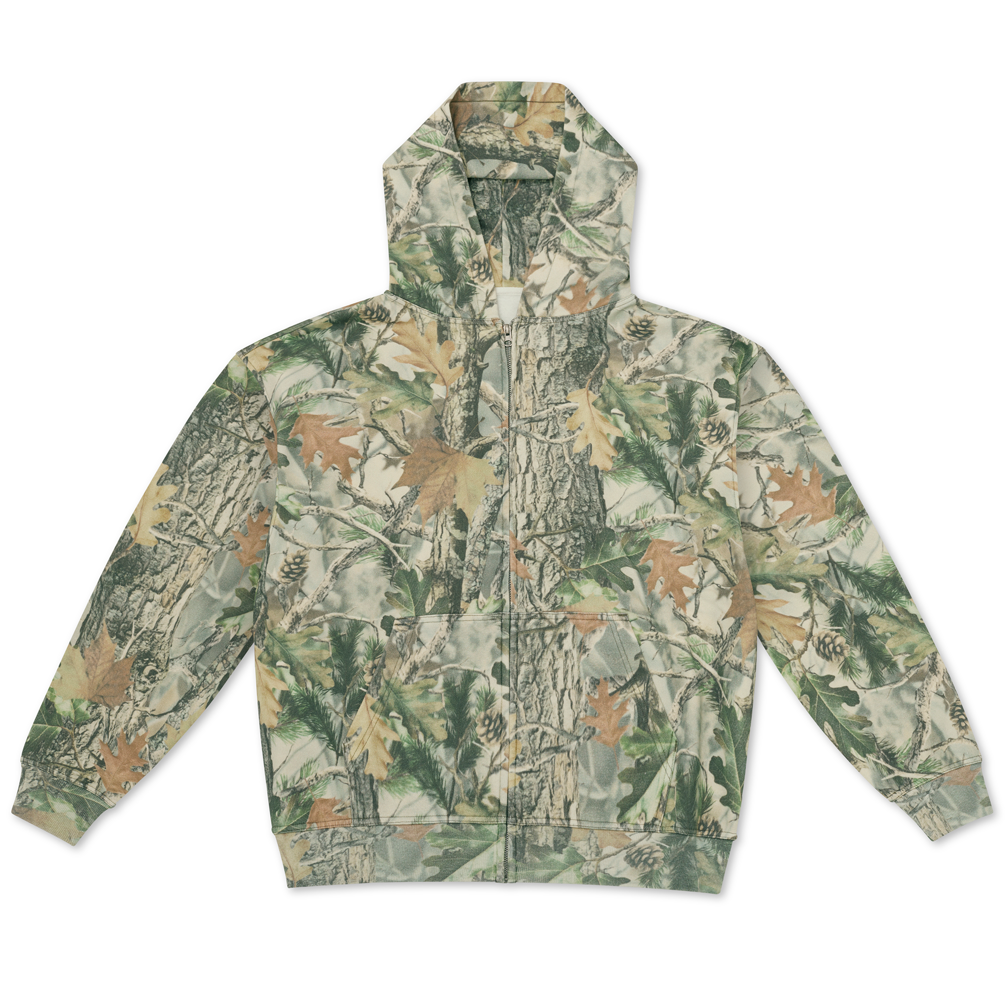 14oz Brushed Cotton Zip Hoodie Oversized Drop-Shoulder Vintage Design