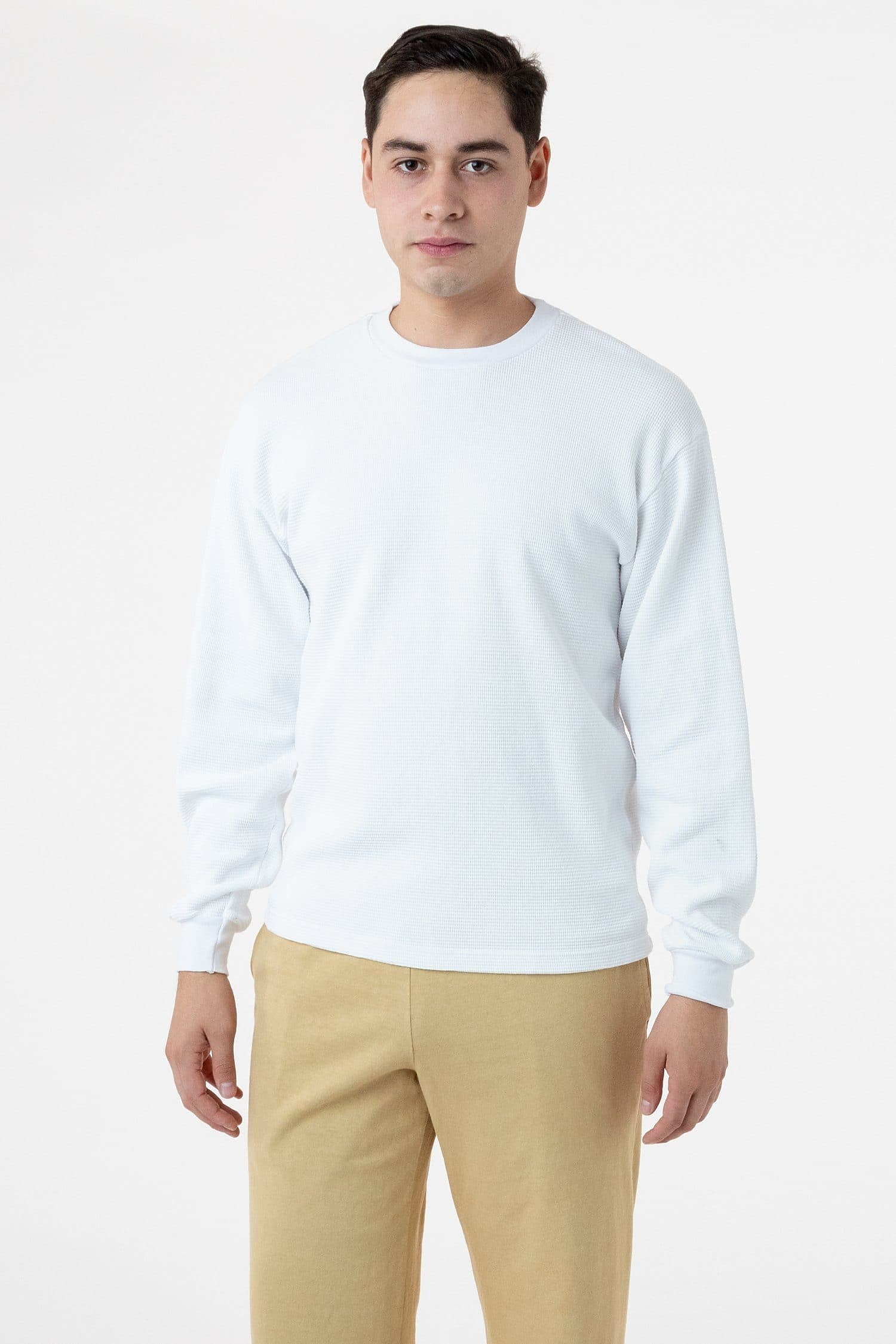 Heavyweight Garment-Dyed Unisex Thermal Crew Neck Long Sleeve Shirt