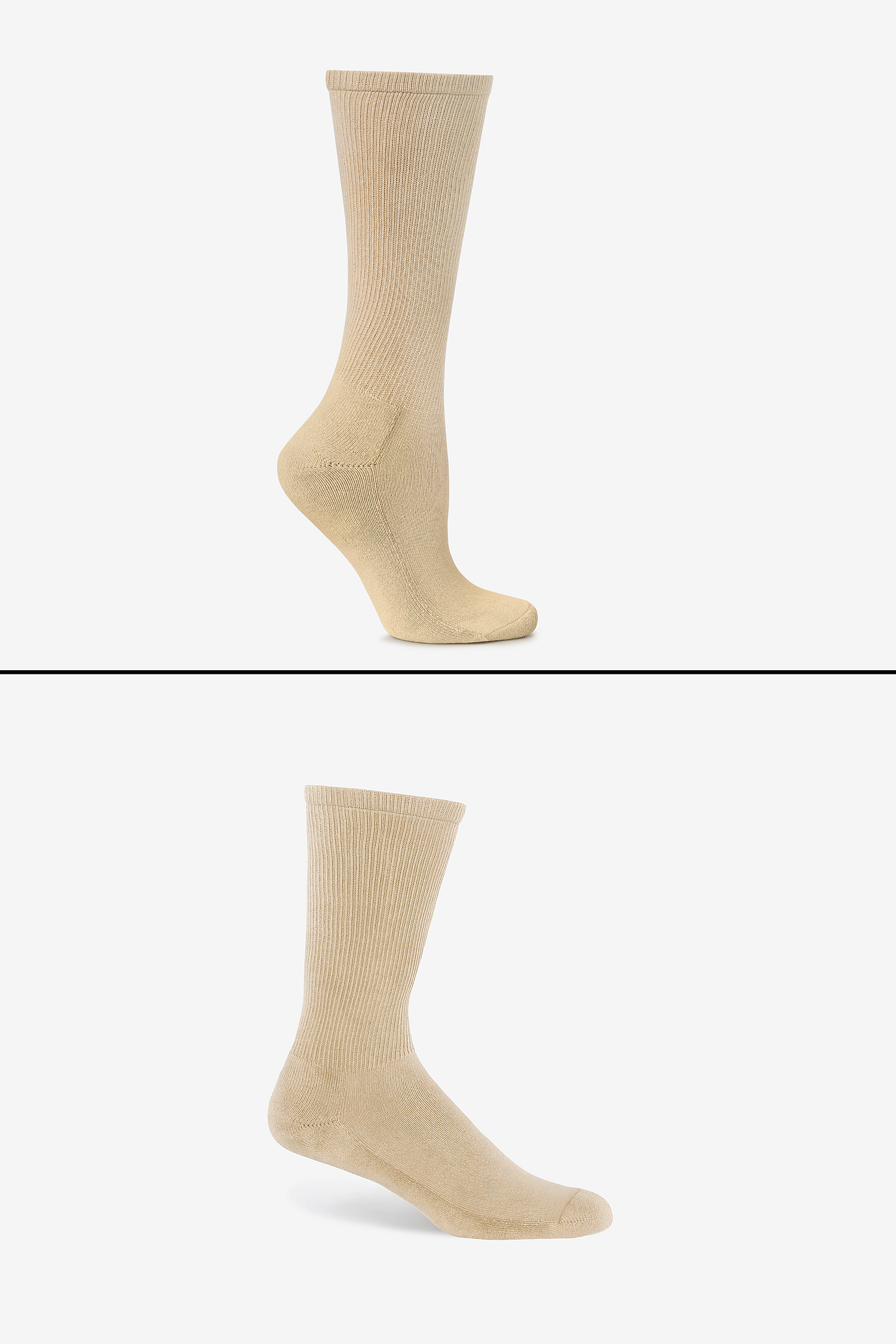 Premium Unisex Crew Socks with Cushion, Rib, Y-Gusset for Lasting Comfort