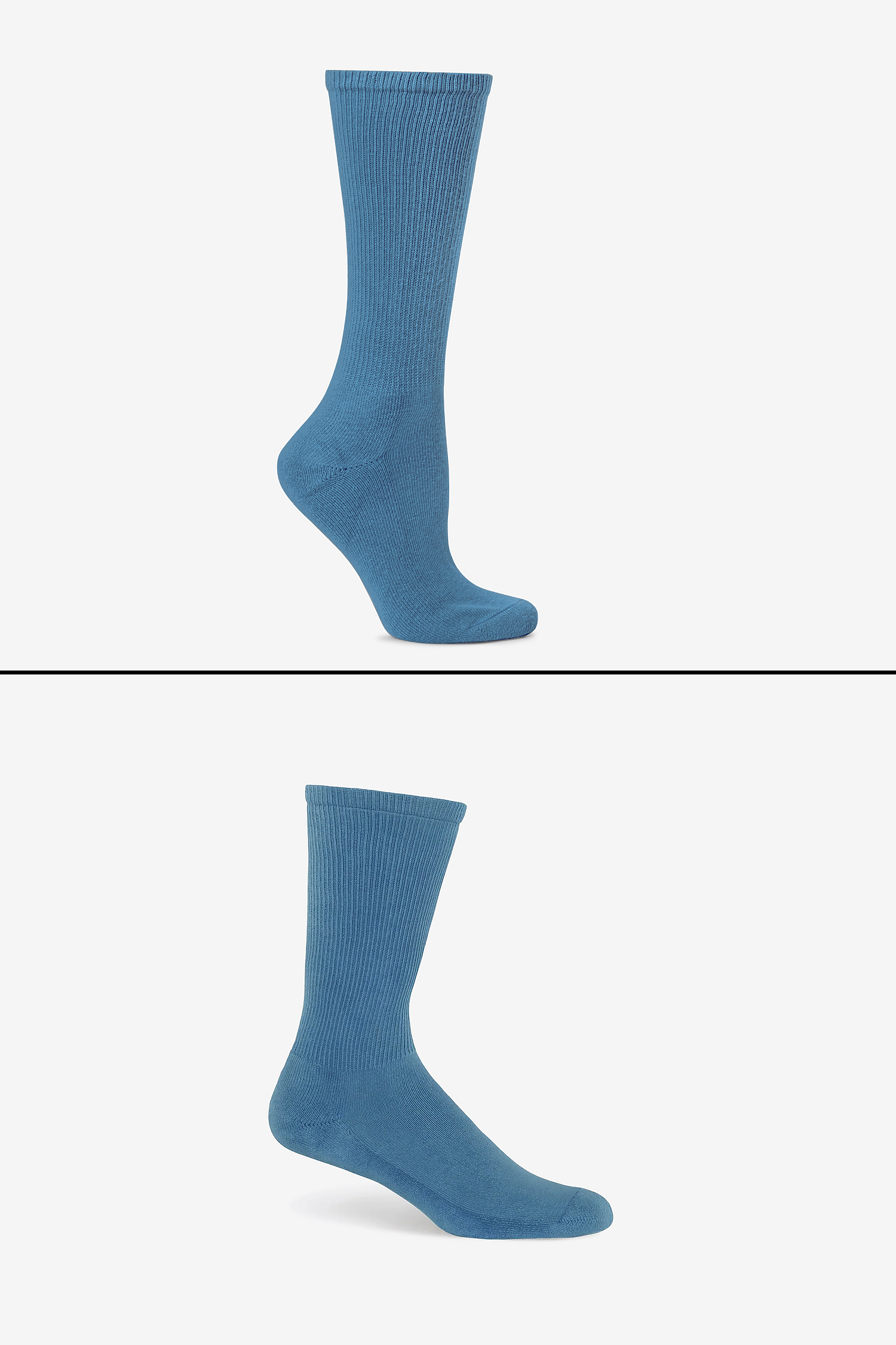 Premium Unisex Crew Socks with Cushion, Rib, Y-Gusset for Lasting Comfort