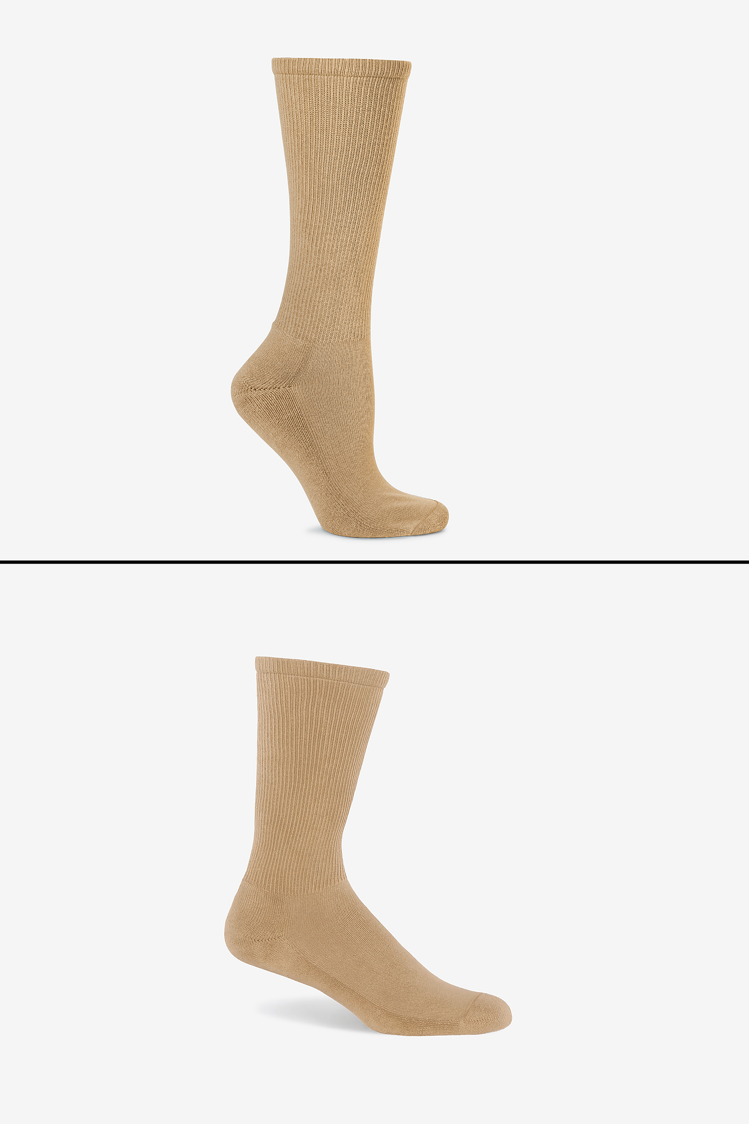 Premium Unisex Crew Socks with Cushion, Rib, Y-Gusset for Lasting Comfort