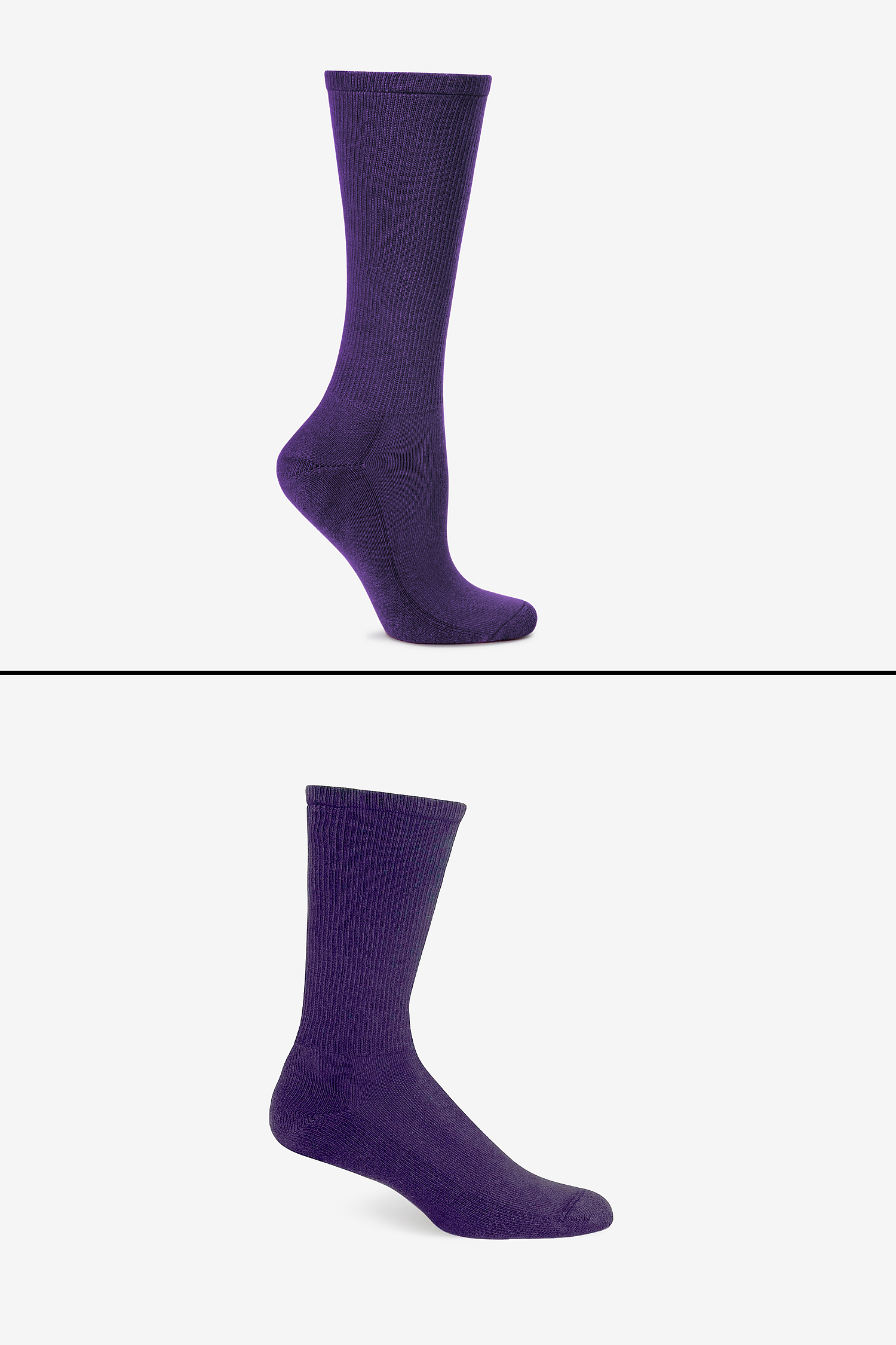 Premium Unisex Crew Socks with Cushion, Rib, Y-Gusset for Lasting Comfort