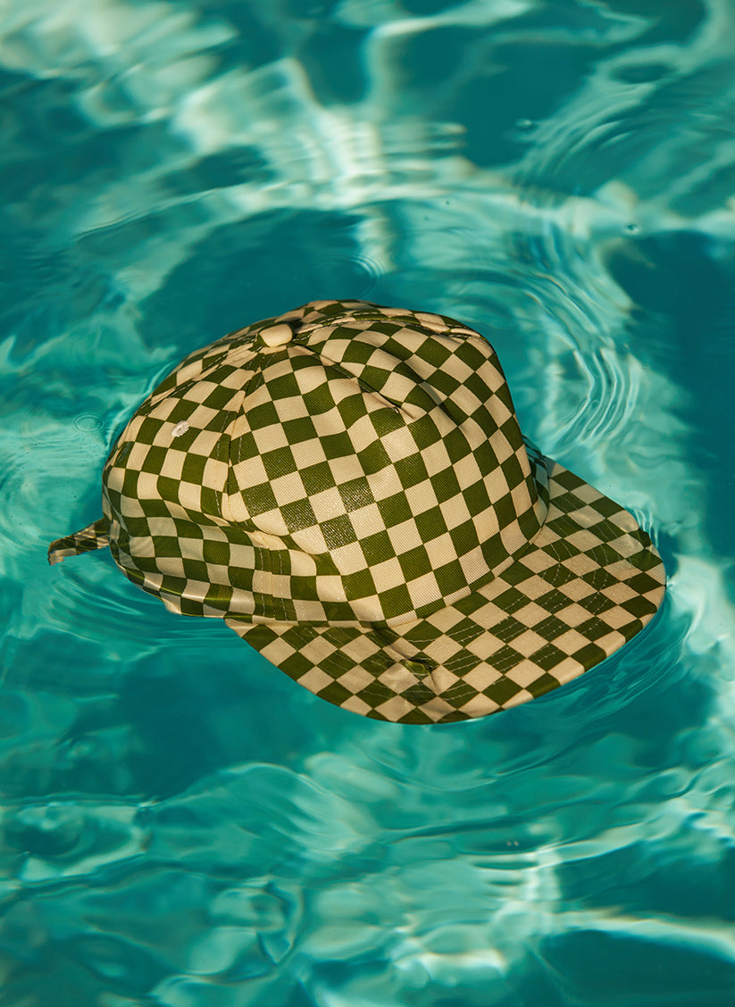 Checkerboard Field Trip Brushed Cotton Twill 5-Panel Adjustable Hat