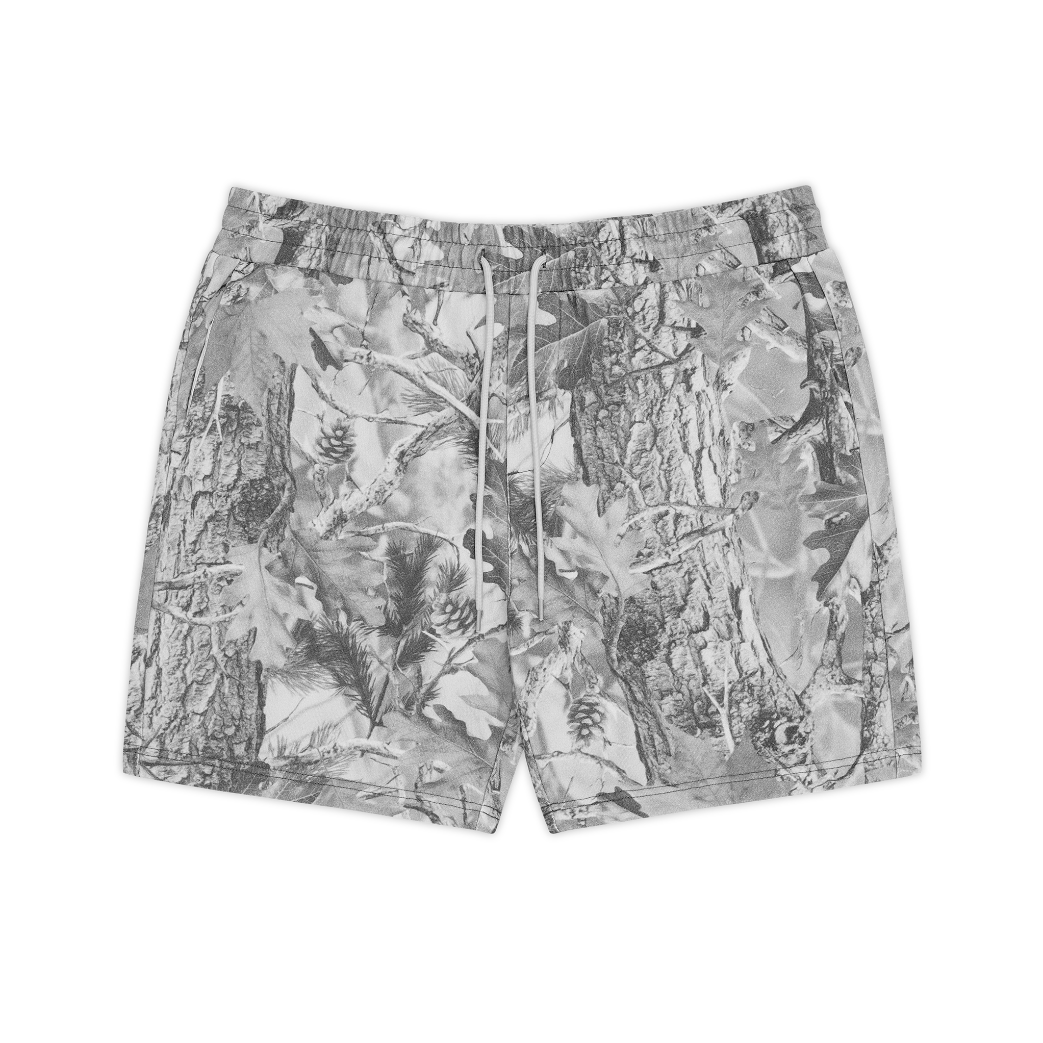 Men's Vintage Wood Camo Volley Shorts Lightweight Quick-Dry 12.5 oz
