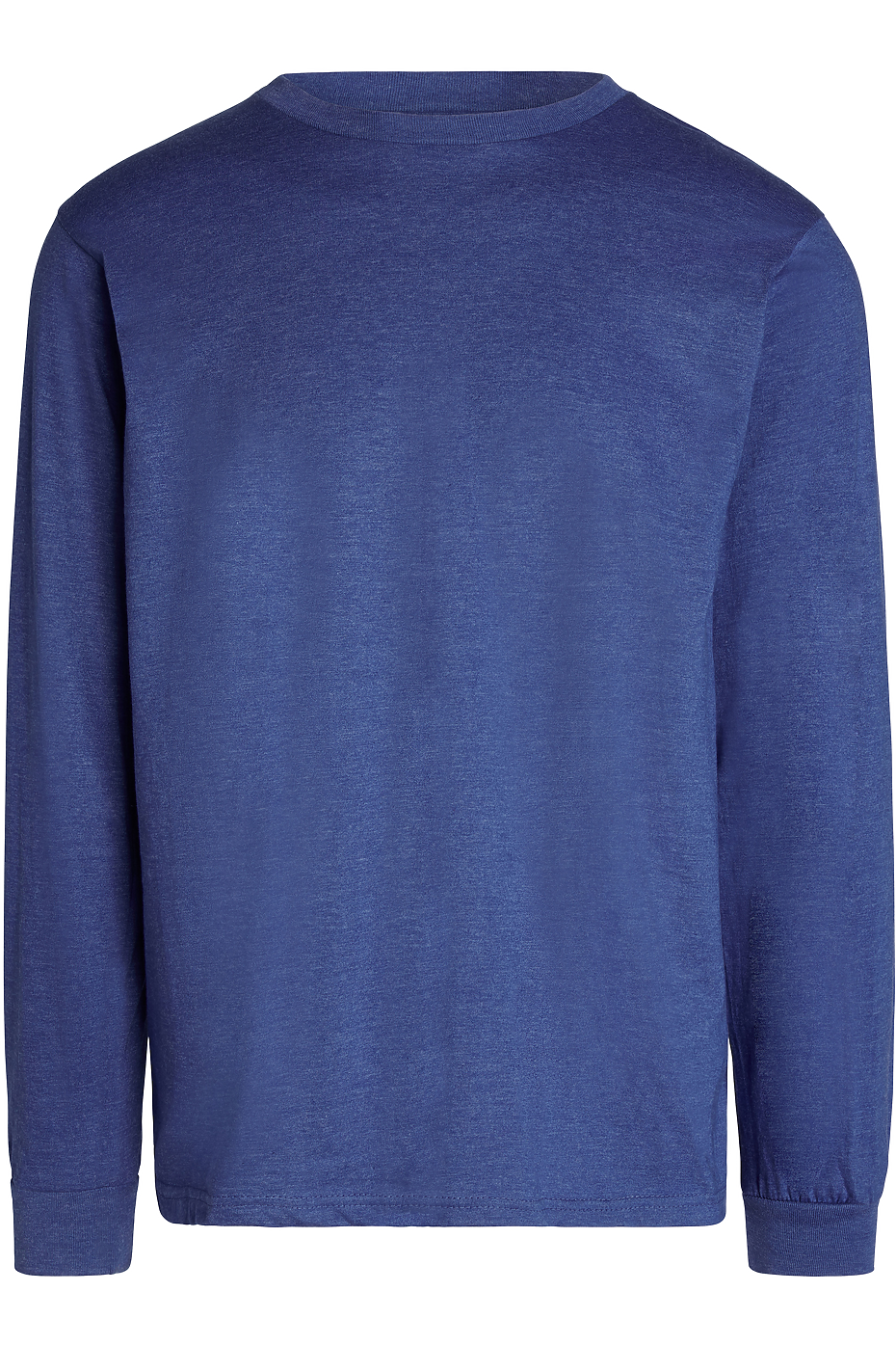 Premium Heather Long Sleeve Crew Neck Tee CVC Cotton-Poly Blend